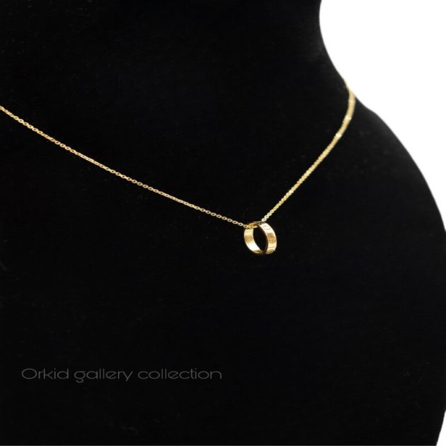 Gold ring necklace